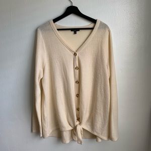 Cream button up sweater